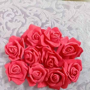 Artificial - Red Rose Flower Bunch
