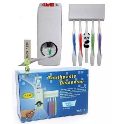 Toothpaste Dispenser Automatic Toothpaste Squeezer And Holder Set 1