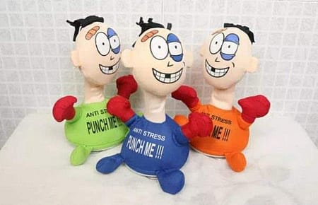 Plush Toy Comfortable Touching Punch Electric Plush Toy Punch Me Doll Funny Emotional Vent Relieve Stress Anxiety Random Color 1