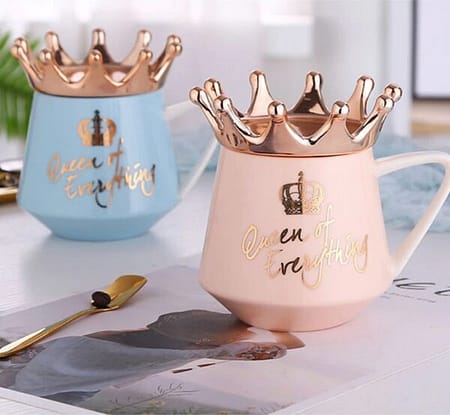 Crown Themed Coffee Tea Mugs Kitchen Tool Best Gift For Loved One 1
