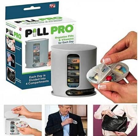 Pill Pro 7 Days Tablet Pill Box Holder Weekly Medicine Storage Organizer 1
