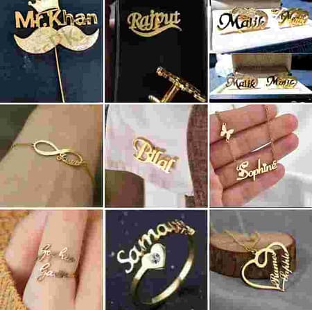 Customize goldplated name With