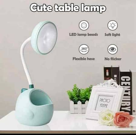 LED Table Lamp + Pen Holder -  USB Rechargeable