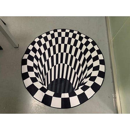 3d Optical Vortex Illusion Carpet Round Rug 4