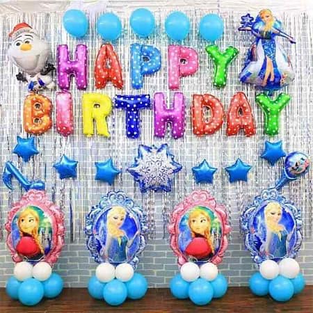 Happy Birthday Multi color Foil Balloons Set 1