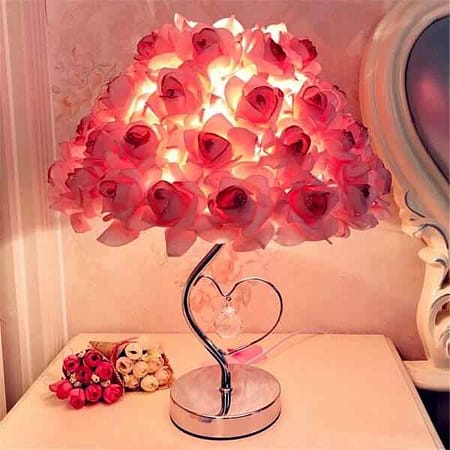 European Style - Rose Flower LED Table Lamp