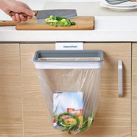 Attach A Trash – Portable Hanging Trash Garbage Bag Holder For Cabinet Cupboard 1