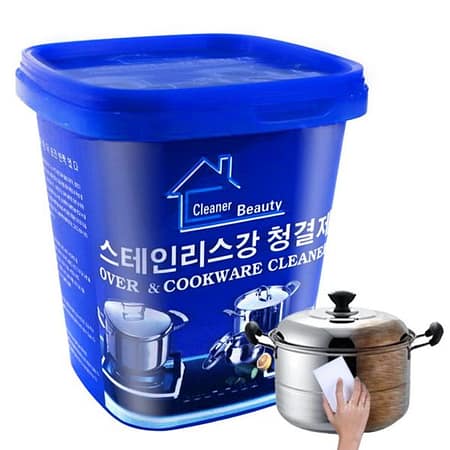 Cleaning Paste Household Stainless Steel Cleaning Paste Multi surface Natural Multi purpose Cleaner Oven Cookware Polish Cleaner 1