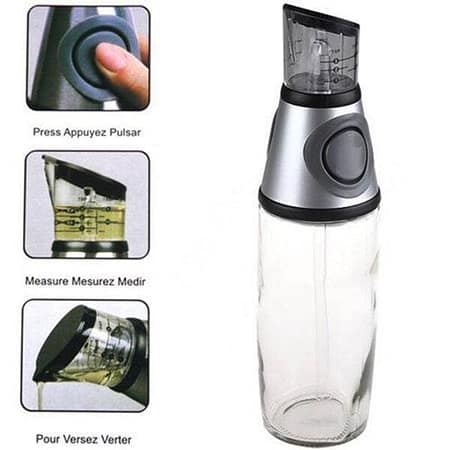 Press And Measure Oil And Vinegar Dispenser Bottle 500ml 1
