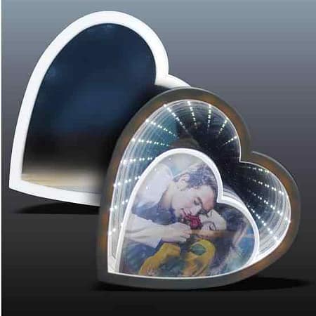 heart shaped led tunnel photo frame
