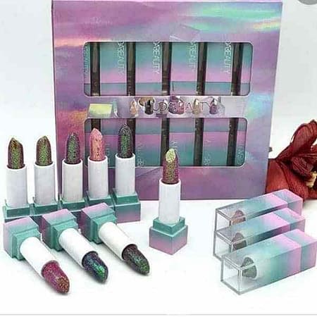 Huda Bullet 12 Glitter Lipsticks Tray
