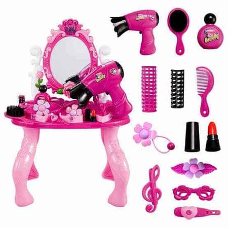 dressing table with hair dryer 1