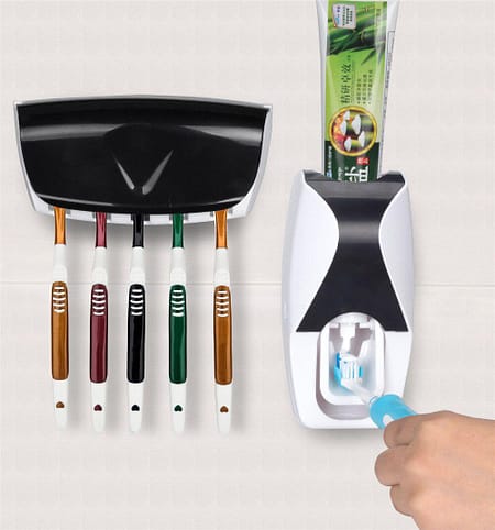 Automatic Toothpaste Dispenser With Toothbrush Holder 2