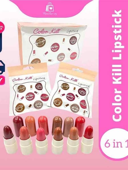 Color kill Matte lipstick 6 pcs pack