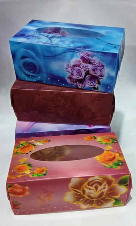 folding tissue box acrylic pack of 3